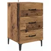 Image de vidaXL Cabinet de Chevet Bois Ancien 40 x 40,5 x 66 cm, Table de Nuit élégante, Meuble de Rangement Compact, déco de Chambre Pratique, en Bois d'ingénierie