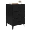 Image de vidaXL Cabinet de Chevet Chêne Noir 40 x 40,5 x 66 cm, Table de Nuit élégante, Meuble Rustique, Rangement Compact, Cabinet Pratique pour Une Chambre Moderne