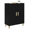 Image de vidaXL Buffet Chêne Noir 70 x 34 x 90 cm Bois d'ingénierie, Buffet Tendance pour Salon, Rangement Rustique, Espace Ample pour Organiser, Pieds Coniques, Design en Bois Pratique
