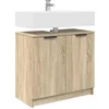 Image de vidaXL Cabinet de Salle de Bain Chêne Sonoma 64,5 x 33,5 x 59 cm, Rangement de Salle de Bain, Armoire Moderne, Organisateur Pratique, étagère rectangulaire, Meuble Durable pour chez Vous