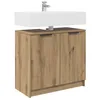 Image de vidaXL Cabinet de Salle de Bain Chêne Artisanal 64,5 x 33,5 x 59 cm, Rangement de Salle de Bain, Armoire Moderne, Organisateur Pratique, étagère rectangulaire, Meuble Durable pour chez Vous