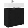 Image de vidaXL Cabinet de Salle de Bain Chêne Noir 64,5 x 33,5 x 59 cm, Rangement de Salle de Bain, Armoire Moderne, Organisateur Pratique, étagère rectangulaire, Meuble Durable pour chez Vous
