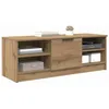 Image de vidaXL Meuble TV Chêne Artisanal 102 x 35 x 36,5 cm Bois d'ingénierie, Salon, Meuble TV Moderne, Centre de Divertissement rectangulaire, Rangement Ample, Cabinet en Bois, unité média Fonctionnelle