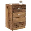 Image de vidaXL Cabinet de Chevet Bois Ancien 40 x 40 x 63 cm Bois d'ingénierie, Mobilier de Chambre, Table de Nuit Rustique, Meuble de Rangement, Surface idéale pour Dormir