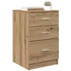 Image de vidaXL Cabinet de Chevet avec tiroir Chêne Artisanal 40 x 40 x 63 cm, Mobilier de Chambre, Table de Nuit Rustique, Meuble de Rangement, Surface idéale pour Dormir