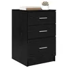 Image de vidaXL Cabinet de Chevet Chêne Noir 40 x 40 x 63 cm Bois d'ingénierie, Mobilier de Chambre, Table de Nuit Rustique, Meuble de Rangement, Surface idéale pour Dormir