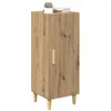 Image de vidaXL Buffet Chêne Artisanal 34,5 x 34 x 90 cm Bois d'ingénierie, Salon, Meuble Rectangulaire, Rangement Moderne, Petit Cabinet, Étagère Minimaliste, Solution Élégante