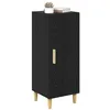 Image de vidaXL Buffet Chêne Noir 34,5 x 34 x 90 cm Bois d'ingénierie, Salon, Meuble Rectangulaire, Rangement Moderne, Petit Cabinet, Étagère Minimaliste, Solution Élégante
