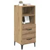 Image de vidaXL Buffet chêne Artisanal 34 x 34,5 x 90 cm Bois d'ingénierie, Buffet organisé, Meuble Compact pour Salon, Armoire Moderne, Rangement Pratique pour la déco de Maison