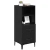 Image de vidaXL Buffet Chêne Noir 34 x 34,5 x 90 cm Bois d'ingénierie, Buffet Moderne, unité de Rangement rectangulaire, Organisateur Pratique pour Salon et Essentiels de Salle à Manger