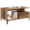 Image de vidaXL Table Basse Bois Ancien 90 x 49 x 45 cm Bois d'ingénierie, Table Basse Élégante, Design Moderne, Pratique pour Salon, Pieds en Fer Minimalistes