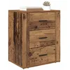 Image de vidaXL Cabinet de Chevet Bois Ancien 35 x 50 x 60 cm Bois d'ingénierie, Table de Nuit Tendance, Rangement Rustique, Meuble Pratique pour Chambre, Petit Cabinet avec tiroir en Bois