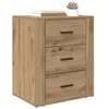 Image de vidaXL Cabinet de Chevet avec tiroir Chêne Artisanal 35 x 50 x 60 cm, Table de Nuit Tendance, Rangement Rustique, Meuble Pratique pour Chambre, Petit Cabinet avec tiroir en Bois