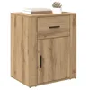 Image de vidaXL Cabinet de Chevet avec tiroir Chêne Artisanal 35 x 50 x 60 cm, Armoire de Nuit au Style Rustique, Rangement Moderne, Table décorative Chic pour Chambre élégante