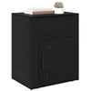 Image de vidaXL Cabinet de Chevet Chêne Noir 35 x 50 x 60 cm Bois d'ingénierie, Armoire de Nuit au Style Rustique, Rangement Moderne, Table décorative Chic pour Chambre élégante