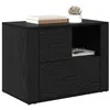 Image de vidaXL Cabinet de Chevet Chêne Noir 35 x 60 x 50 cm Bois d'ingénierie, Table de Chevet Chic, Rangement Rustique, Meuble en Bois, Design Moderne et Compact