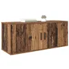 Image de vidaXL Meuble TV Mural Montage Mural Bois Ancien 100 x 34,5 x 40 cm, Cabinet Mural Rustique, Meuble divertissant Robuste, Rangement rectangulaire, Organisateur de Salon, Solution média