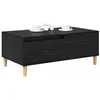Image de vidaXL Table Basse Chêne Noir 90 x 50 x 26,5 cm Bois d'ingénierie, Table Basse Moderne, stylée, Fonctionnelle, Surface Basse, Rangement, mobilier Contemporain, Ambiance Cozy