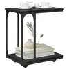 Image de vidaXL Table d'appoint Chêne Noir 50 x 35 x 55,5 cm Bois d'ingénierie, Table d'appoint Rustique élégante, Accent en C Durable pour Rangement, utilité compacte et Fonctionnelle