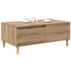 Image de vidaXL Table Basse Chêne Artisanal 90 x 50 x 35 cm Bois d'ingénierie, Table Basse Moderne, Durable pour Salon, Design Minimaliste, Rangement Fonctionnel, pièce Centrale Moderne