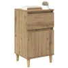 Image de vidaXL Cabinet de Chevet avec tiroir Chêne Artisanal 40 x 35 x 70 cm, Table de Chevet Rustique, Meuble en Bois avec tiroir, Rangement Pratique, organisez Vos Essentiels