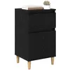 Image de vidaXL Cabinet de Chevet Chêne Noir 40 x 35 x 70 cm Bois d'ingénierie, Table de Chevet Rustique, Meuble en Bois avec tiroir, Rangement Pratique, organisez Vos Essentiels