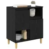 Image de vidaXL Buffet Chêne Noir 35 x 60 x 70 cm Bois d'ingénierie