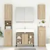 Image de vidaXL Armoire d'évier avec étagère Chêne Sonoma 80 x 33 x 60 cm