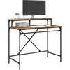 Image de vidaXL Bureau Bois Ancien 100 x 50 x 90 cm Bois d'ingénierie, Bureau stylé, rectangulaire Industriel, Pratique pour Ordinateur, Design Compact pour Un Espace de Travail