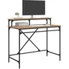 Image de vidaXL Bureau Chêne Artisanal 100 x 50 x 90 cm Bois d'ingénierie, Bureau stylé, rectangulaire Industriel, Pratique pour Ordinateur, Design Compact pour Un Espace de Travail