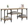 Image de vidaXL Meuble TV Chêne Artisanal 102 x 35 x 45,5 cm, Meuble de Rangement, Cabinet Rustique, Support TV résistant, Plein de rangements, Solution de Bureau à Domicile