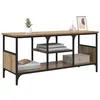 Image de vidaXL Meuble TV Chêne Artisanal 100 x 35 x 45 cm, Meuble TV Rustique, Rangement Pratique, Organisateur en Bois, Support Moderne pour Votre Salon