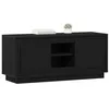 Image de vidaXL Meuble TV Chêne Noir 102 x 35 x 45 cm Bois d'ingénierie, Meuble Vintage pour Salon, Solide Armoire Bois, Espace généreux, Centre média Pratique, étagère compacte