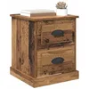 Image de vidaXL Cabinet de Chevet avec tiroir Bois Ancien 39 x 39 x 47.5 cm, Rangement Chambre, Table de Nuit Rustique, Organiseur Compact en Bois, Tiroir Simple, Accent Moderne