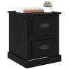 Image de vidaXL Cabinet de Chevet avec tiroir Chêne Noir 39 x 39 x 47.5 cm, Rangement Chambre, Table de Nuit Rustique, Organiseur Compact en Bois, Tiroir Simple, Accent Moderne