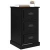 Image de vidaXL Cabinet de Chevet avec tiroir Chêne Noir 39 x 39 x 67,5 cm, Table de Nuit spacieuse, Meuble en Bois, Cabinet de Chevet Compact, pour Un Rangement stylé
