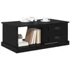 Image de vidaXL Table Basse Chêne Noir 90 x 50 x 35 cm Bois d'ingénierie, Table Basse Moderne, Pratique pour Salon, Rangement Minimaliste, Design Rectangulaire Chic