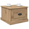 Image de vidaXL Table Basse Chêne Artisanal 50 x 50 x 35 cm Bois d'ingénierie, Table Basse Moderne pour Salon, déco stylée, Meuble Pratique pour Vos Moments Entre Amis ou en Solo