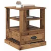 Image de vidaXL Cabinet de Chevet Bois Ancien 50 x 50 x 60 cm Bois d'ingénierie, Meuble de Nuit Rustique élégant, Petit Cabinet de Chevet, Table Pratique pour Rangement en Chambre