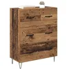 Image de vidaXL Buffet Bois Ancien 69,5 x 34 x 90 cm Bois d'ingénierie et Fer, Buffet Rustique, Armoire de Rangement rectangulaire avec tiroirs, Meuble Polyvalent pour Le Salon