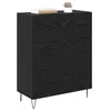 Image de vidaXL Buffet Chêne Noir 69,5 x 34 x 90 cm Bois d'ingénierie et Fer