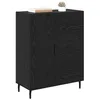 Image de vidaXL Buffet Chêne Noir 69,5 x 34 x 90 cm Bois d'ingénierie et Fer