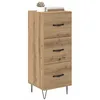 Image de vidaXL Buffet chêne Artisanal 34 x 34,5 x 90 cm Bois d'ingénierie