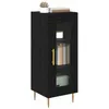 Image de vidaXL Buffet Chêne Noir 34 x 34,5 x 90 cm Bois d'ingénierie, Buffet Moderne, Rangement Pratique, Meuble d'intérieur, Bois aggloméré, Style épuré, Salon, Salle à Manger