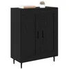 Image de vidaXL Buffet Chêne Noir 69,5 x 34 x 90 cm Bois d'ingénierie et Fer