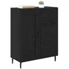 Image de vidaXL Buffet Chêne Noir 69,5 x 34 x 90 cm Bois d'ingénierie et Fer
