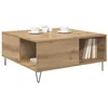 Image de vidaXL Table Basse Chêne Artisanal 80 x 80 x 36,5 cm Bois d'ingénierie, Salon, Table Basse Moderne, Élégante, Petite, Meuble Minimaliste, Design Simple et Chic