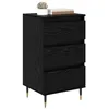 Image de vidaXL Buffet avec tiroir Chêne Noir 35 x 40 x 70 cm Bois d'ingénierie, Buffet Chic pour Salon, Rangement rectangulaire, Meuble Moderne en Bois, Solution Pratique pour l'intérieur
