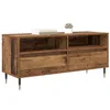 Image de vidaXL Meuble TV avec tiroir Bois Ancien 100 x 34,5 x 44,5 cm, Salle de Divertissement Moderne, Meuble TV rectangulaire, Robuste, rangements Amples, Style Contemporain