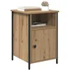 Image de vidaXL Cabinet de Chevet Chêne Artisanal 40 x 42 x 60 cm, Rangement Chambre, Table de Nuit Rustique, Meuble Compact avec étagères, Un Vrai Gain de Place
